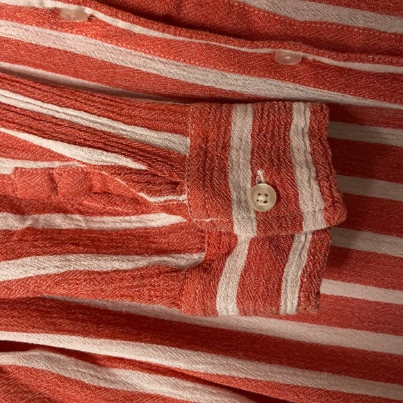 ABOUND Coral Striped Shirt (XS) - Picture 4 of 5